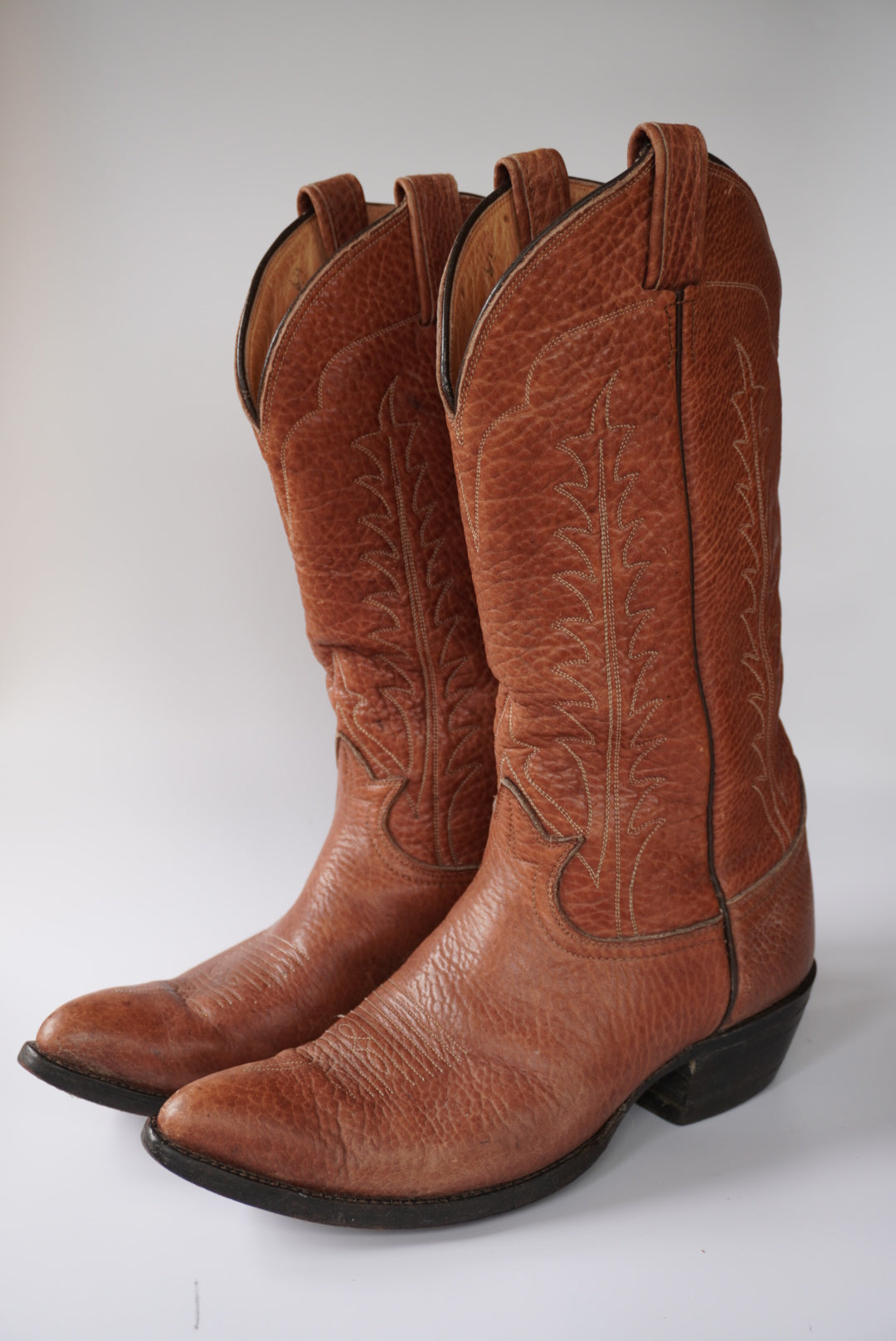 Vintage Bull Hide Cowboy Boots
