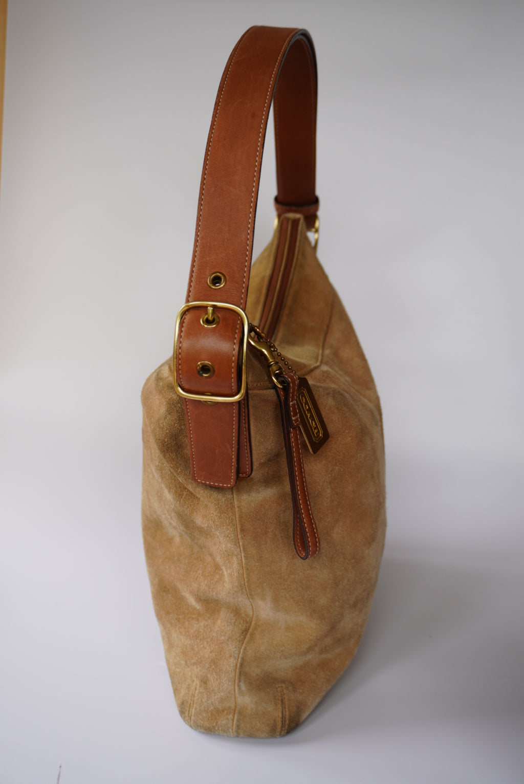 Coach Suede Two Way Shoulder Bag