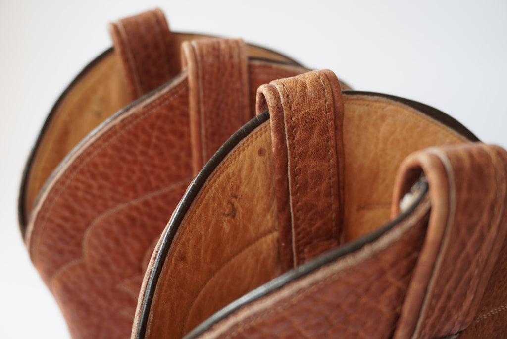 Vintage Bull Hide Cowboy Boots