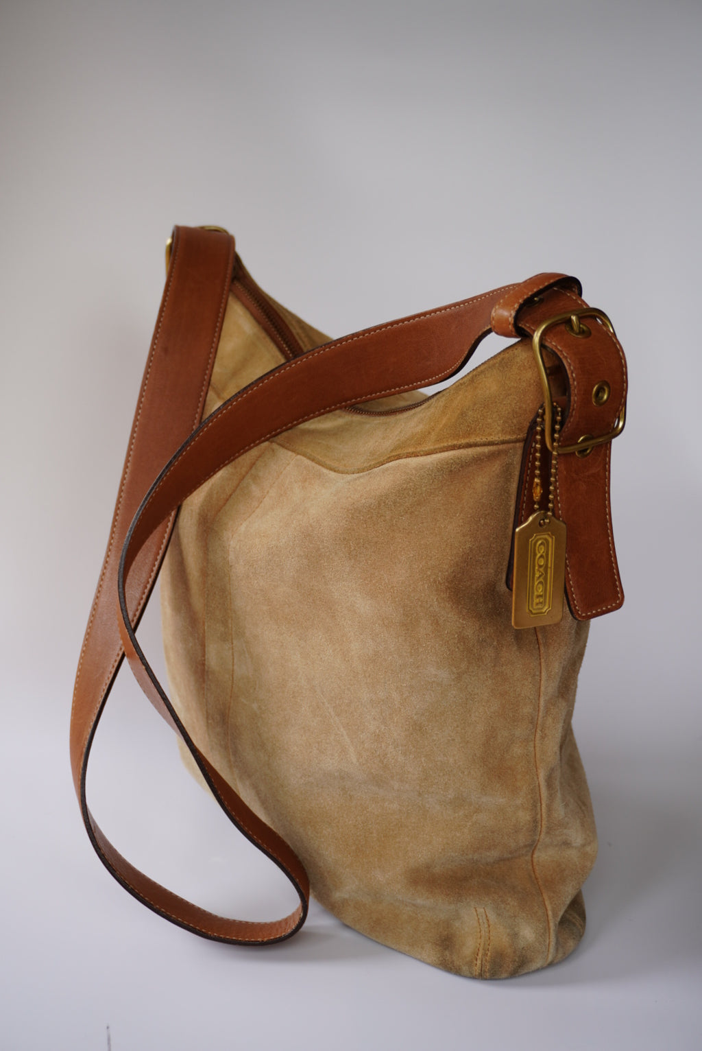 Coach Suede Two Way Shoulder Bag