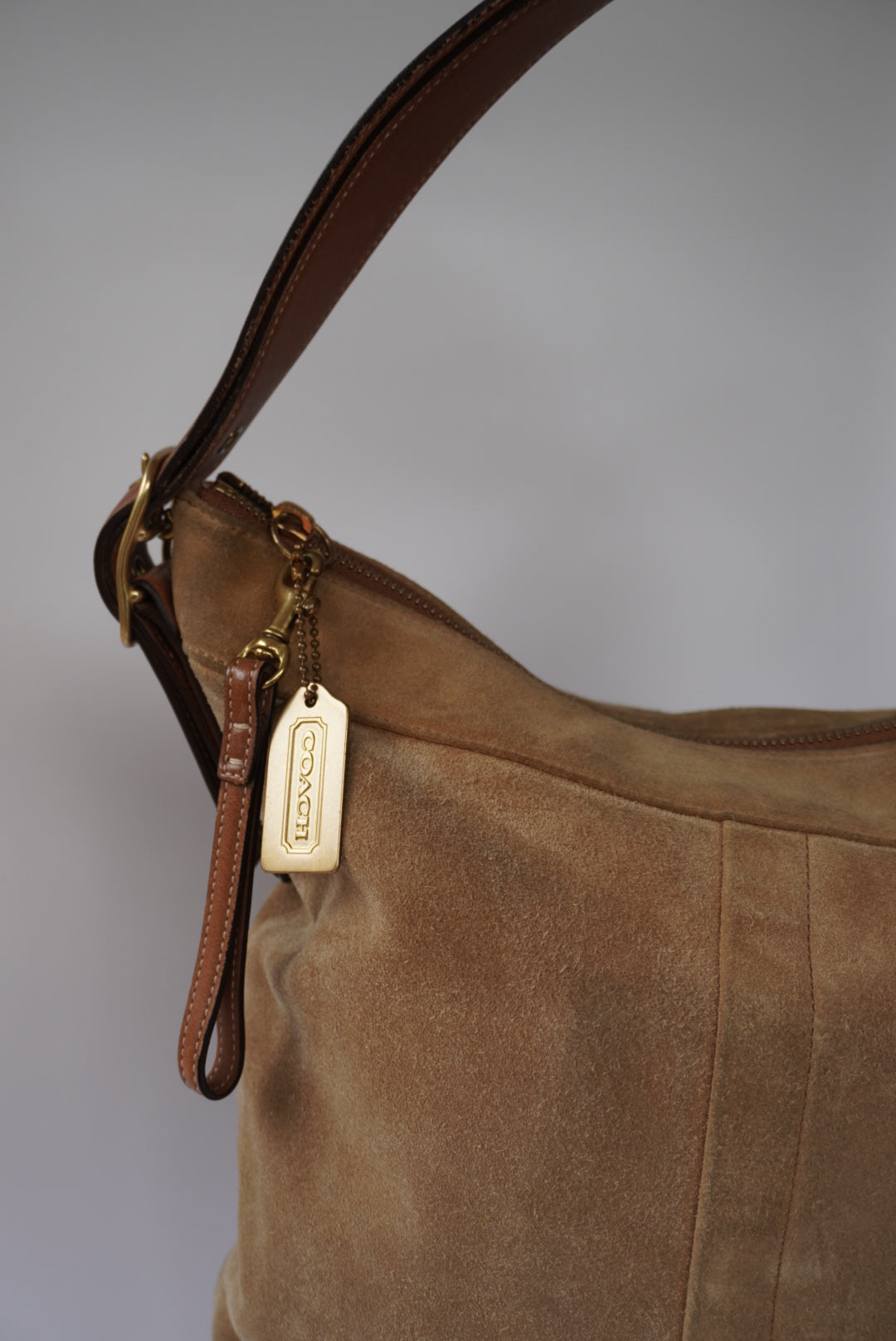 Coach Suede Two Way Shoulder Bag