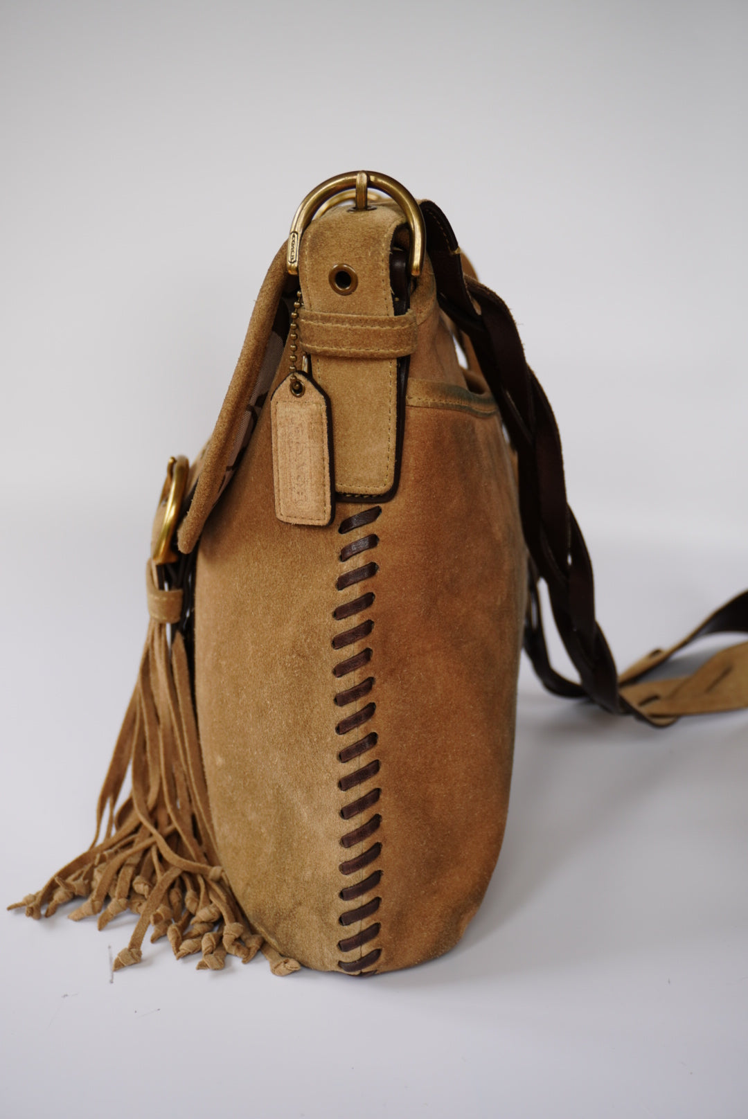 COACH Suede Boho Crossbody