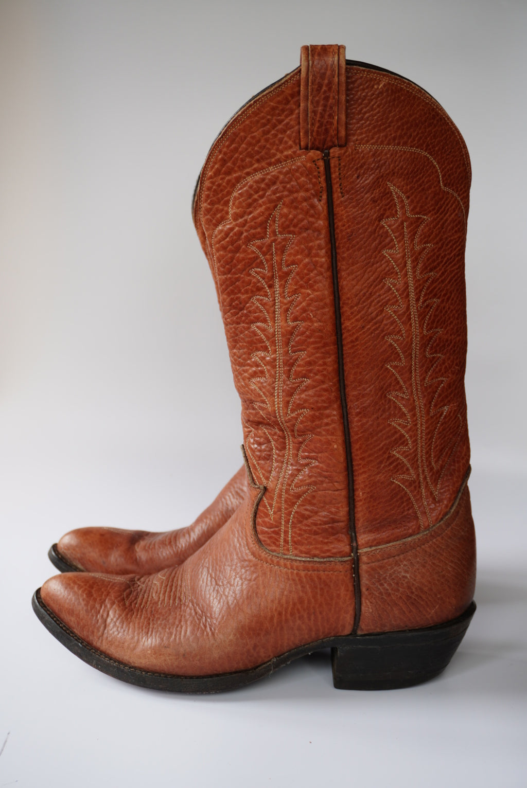 Vintage Bull Hide Cowboy Boots
