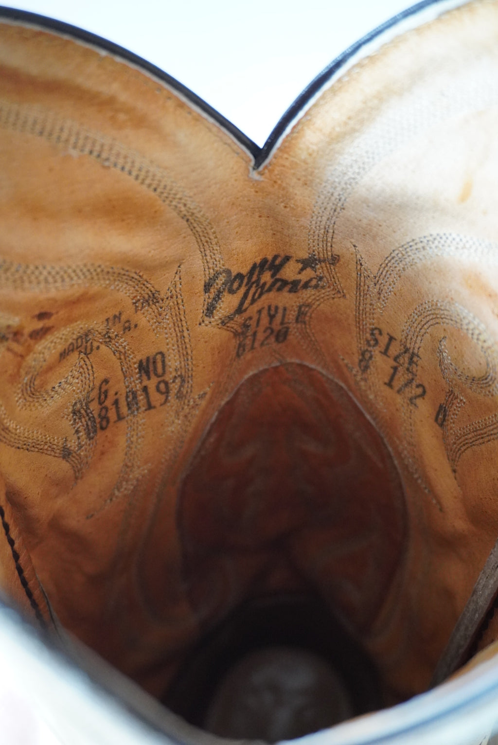 Vintage Tony Lama Cowboy Boots - BONE