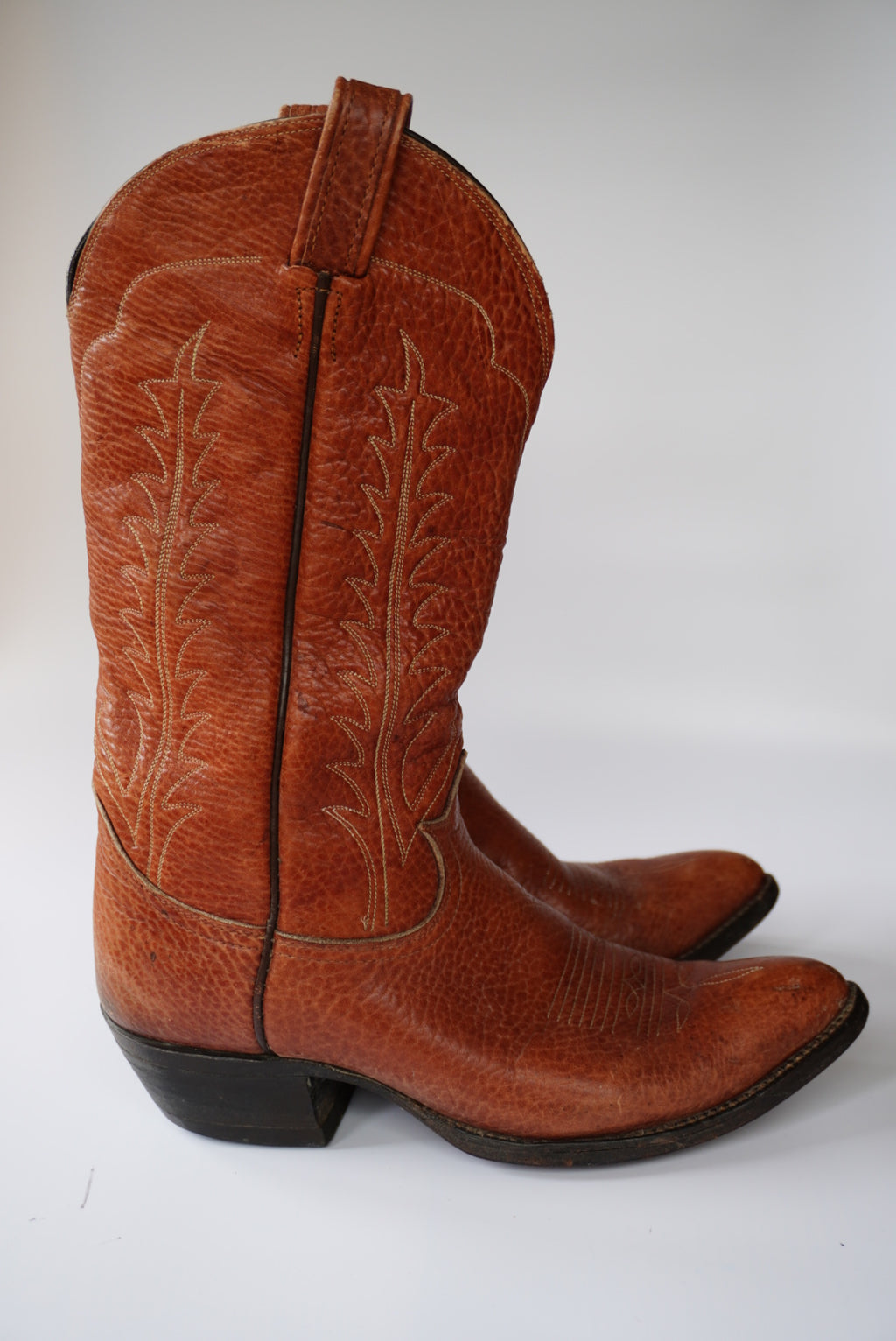 Vintage Bull Hide Cowboy Boots