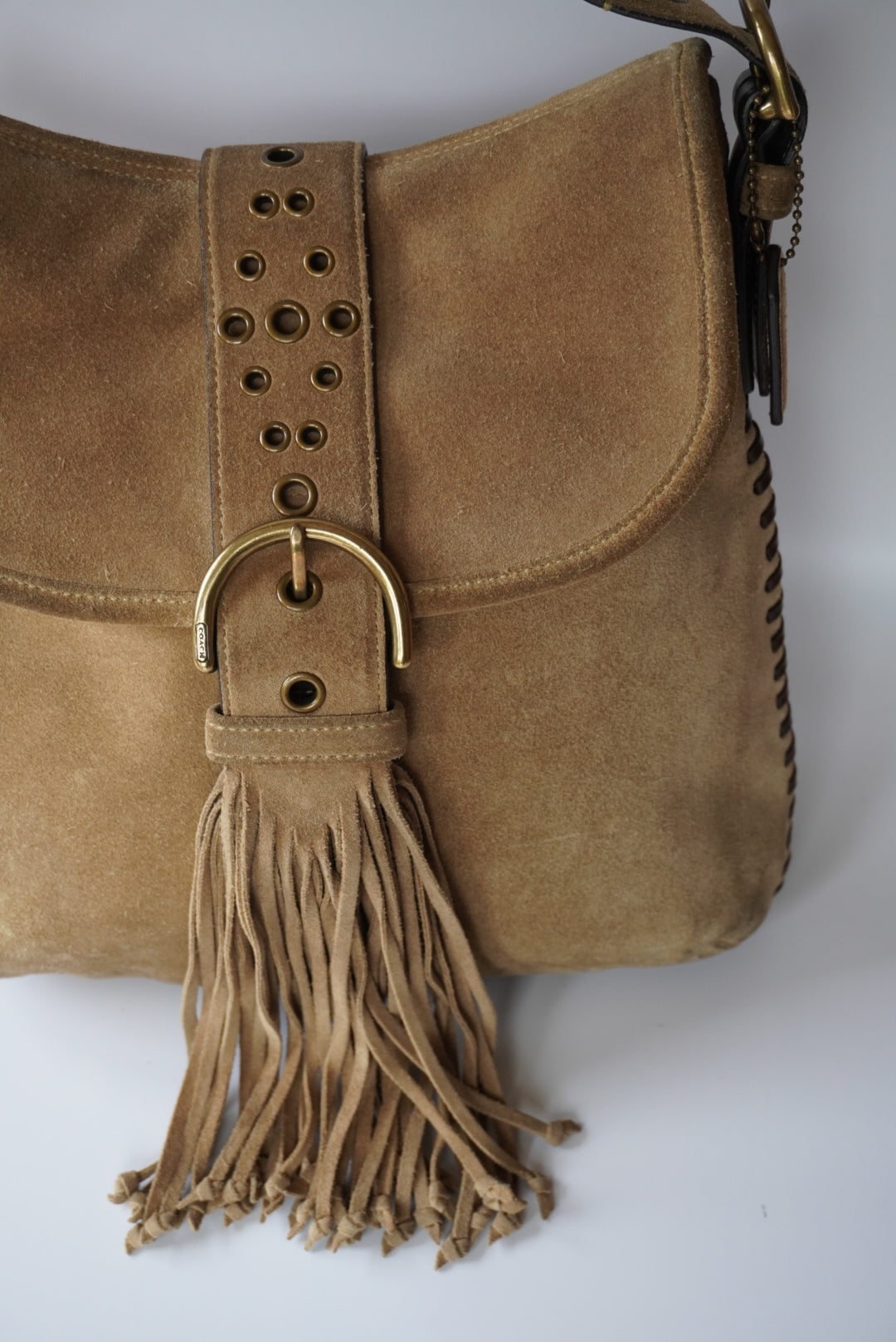 COACH Suede Boho Crossbody